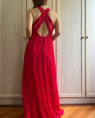 Vestido Mango Rojo Fiesta