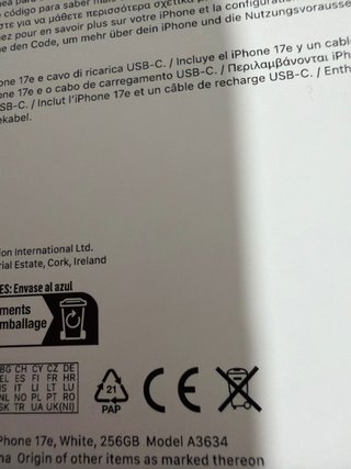 iPhone 17e Blanco