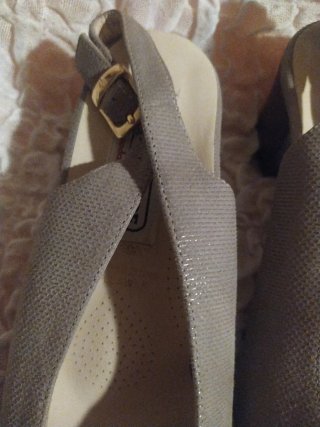 Scarpe Valleverde donna slingback beige/grigio