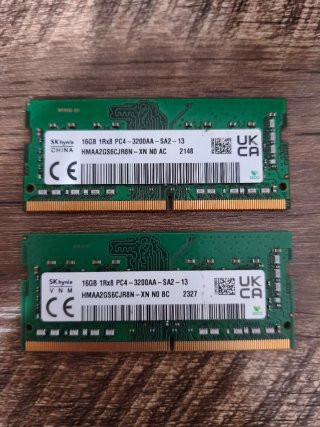 2x SK Hynix 16GB DDR4 3200MHz Módulos RAM