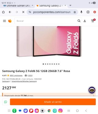 Samsung Galaxy Z Fold6 256GB Rosa
