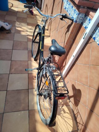 Bicicleta de ciudad mujer negra