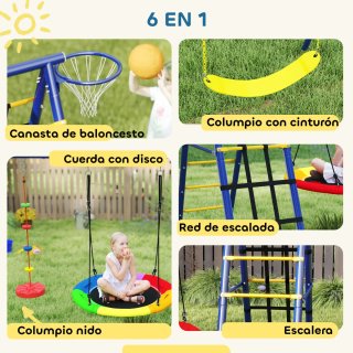 Conjunto Columpios 6 en 1 con Nido