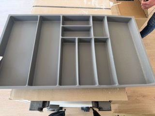 Cubertero plástico cajón 90cm gris