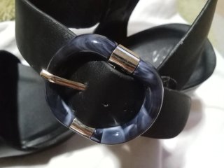 Sandalias tacón negras talla 37