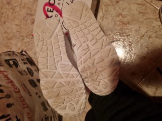 Zapatillas Skechers niña blancas y moradas