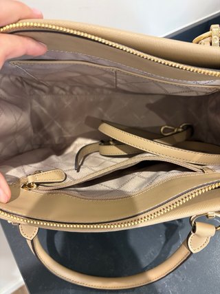Bolso Michael Kors Beige y Dorado