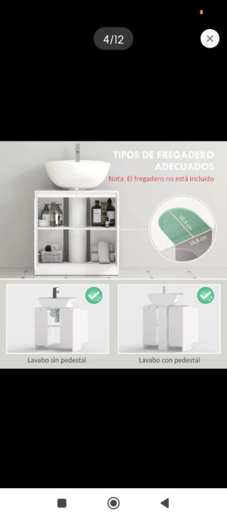 Mueble de baño blanco madera