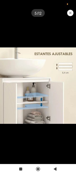 Mueble de baño blanco madera