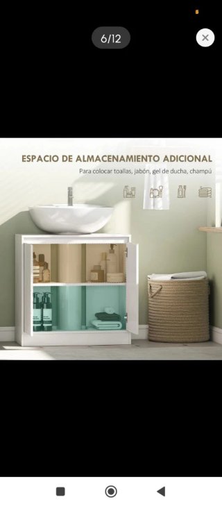 Mueble de baño blanco madera