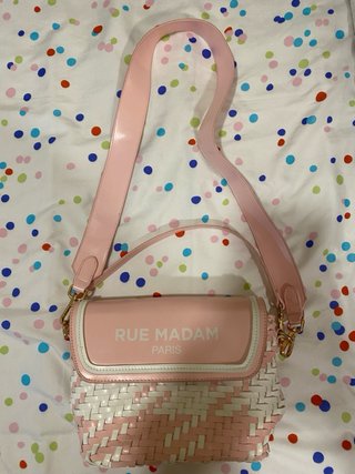 Bolso Rue Madam rosa y blanco