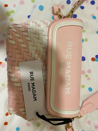 Bolso Rue Madam rosa y blanco