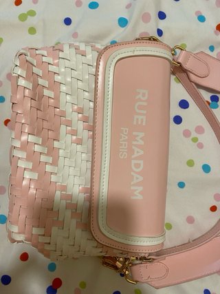 Bolso Rue Madam rosa y blanco