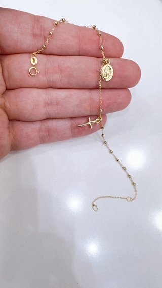Bracciale rosario in oro giallo 18kt 750