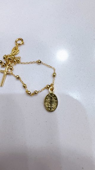 Bracciale rosario in oro giallo 18kt 750