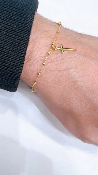 Bracciale rosario in oro giallo 18kt 750