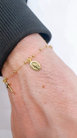 Bracciale rosario in oro giallo 18kt 750