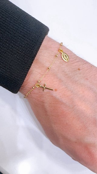 Bracciale rosario in oro giallo 18kt 750