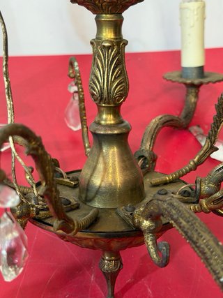 Lámpara de techo antigua 5 luces bronce