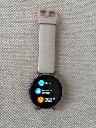 Reloj Inteligente Mujer Beige/Rosa