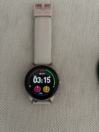 Reloj Inteligente Mujer Beige/Rosa
