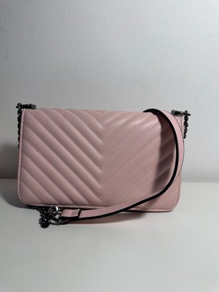 Borsa a tracolla rosa trapuntata
