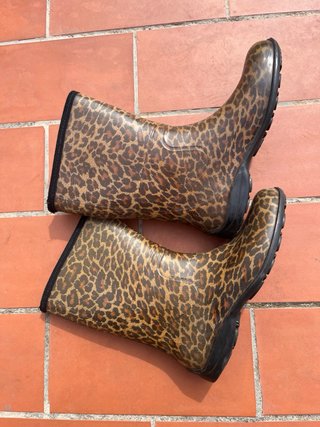 Botas de lluvia mujer estampado leopardo