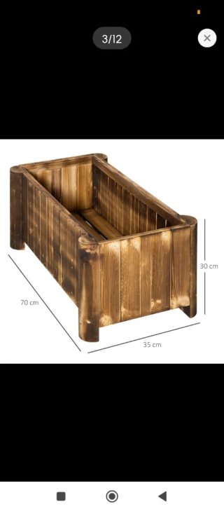 Jardinera de madera para exterior