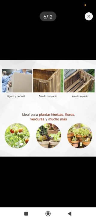 Jardinera de madera para exterior