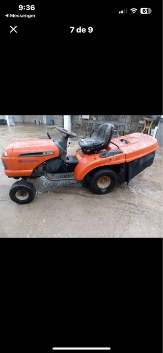 Tractor Cortacésped Husqvarna con Remolque