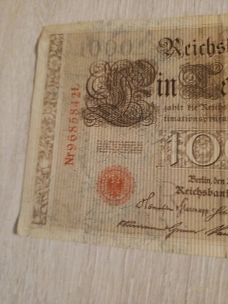 Billete 1000 Reichsbanknote 1910
