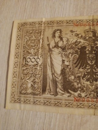 Billete 1000 Reichsbanknote 1910