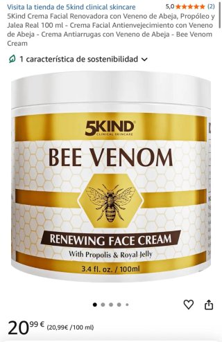 5Kind Crema Facial Veneno de Abeja 100ml