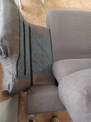 Sofá Chaise Longe Marrón 3m