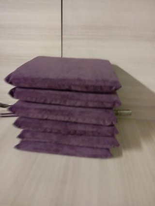 Set 6 cuscini per sedie in tessuto viola
