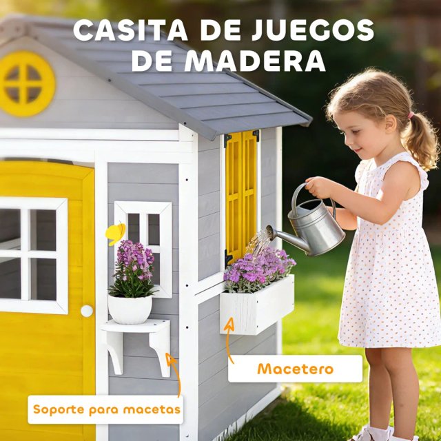 Casita Infantil Madera Exterior/Interior