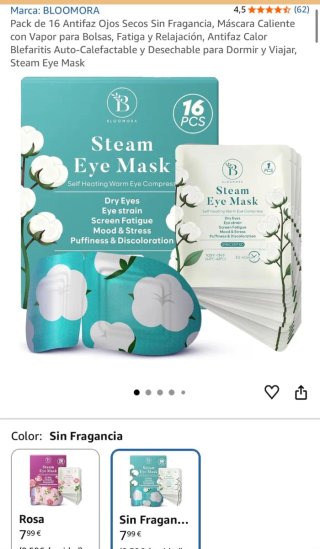 Pack 16 Antifaz Ojos Secos Sin Fragancia
