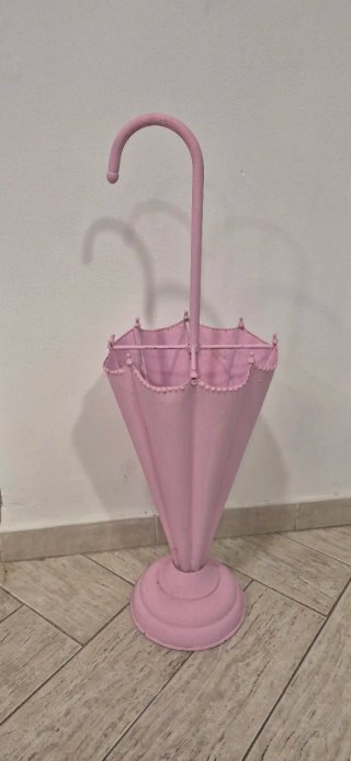 Paragüero rosa metal