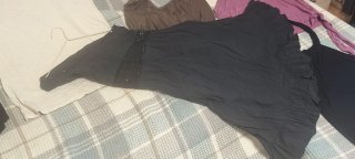 Vestido negro con pedrería