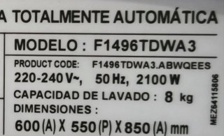 Despiece lavadora LG F1496TDWA3