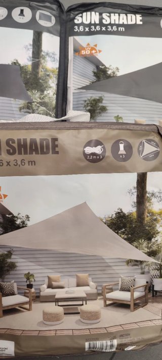 Toldo Vela Gris 5x5x5m