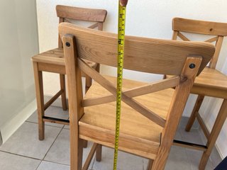 Pack 3 Sillas Altas Madera
