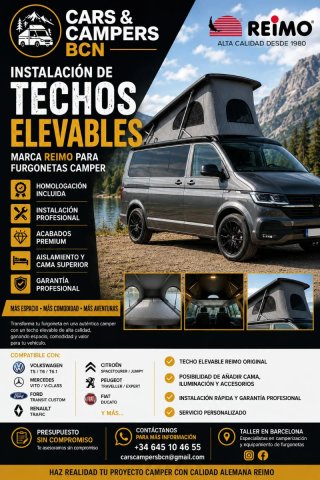 Techo elevable Reimo para furgonetas camper