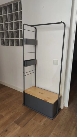 Mueble perchero / recibidor con banco Escritura Pe