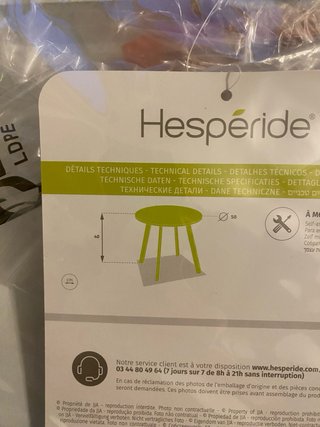 Mesa Hesperide Saona redonda blanca