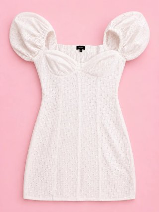 Vestito corto bianco bershka