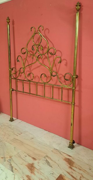 Cabecero antiguo latón 130 cm