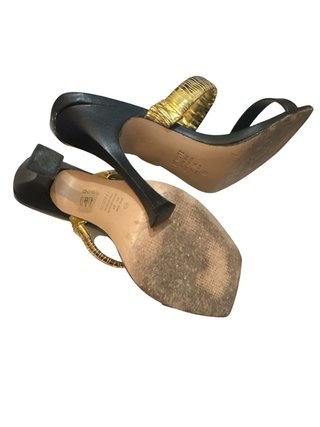 Sandali SCHUTZ neri fascia oro 38