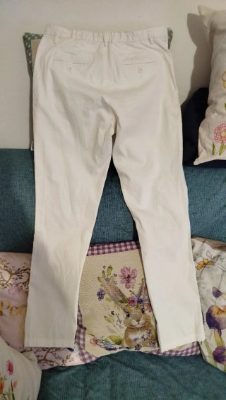 Pantaloni donna Benetton bianchi