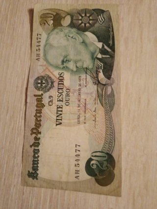 Billete 20 Escudos Portugal